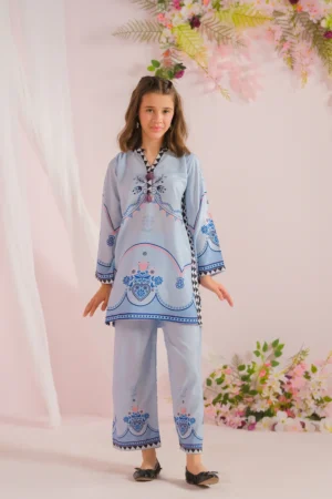 Blue Blossom Kurti Set - K-3001 - 32 (9-10y)