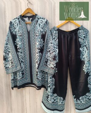 Midnight Teal Royale Co-ord – 1003 A